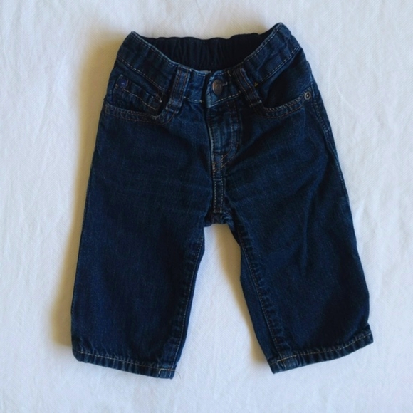 mixed brands outfit set with denim jeans & fleece pullover 3-6 months baby boy - Picture 6 of 8